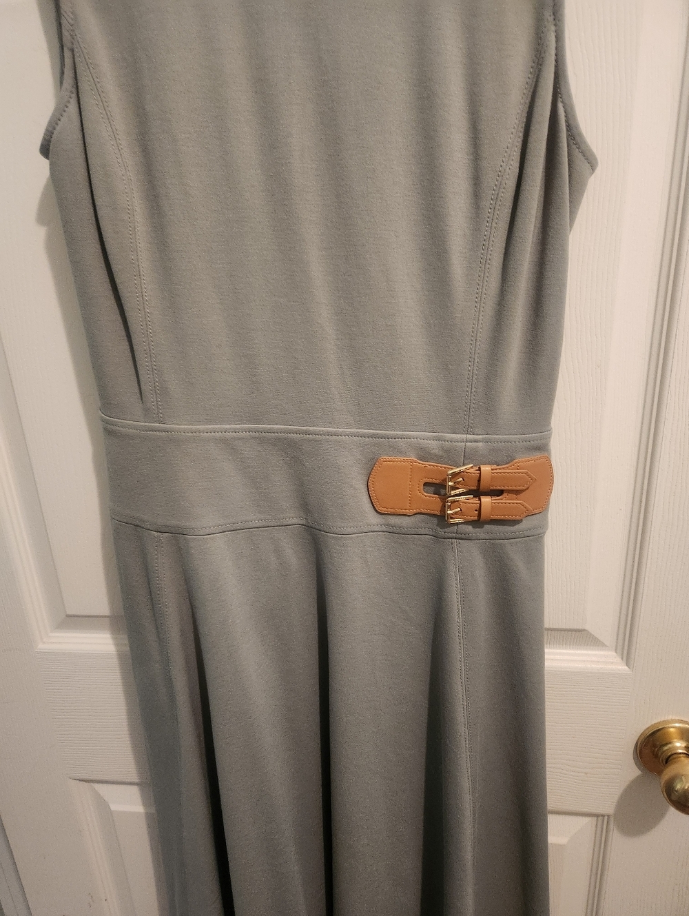 Ralph Lauren Black Label Faux Leather Buckle Dress - Picture 5 of 5